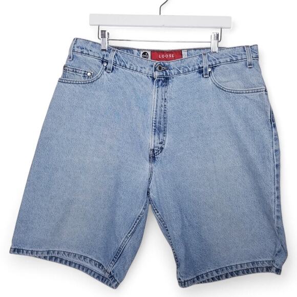 *VINTAGE* LEVI'S SilverTab Loose Fit 1997 Denim Shorts - Size 38 - Picture 2 of 12